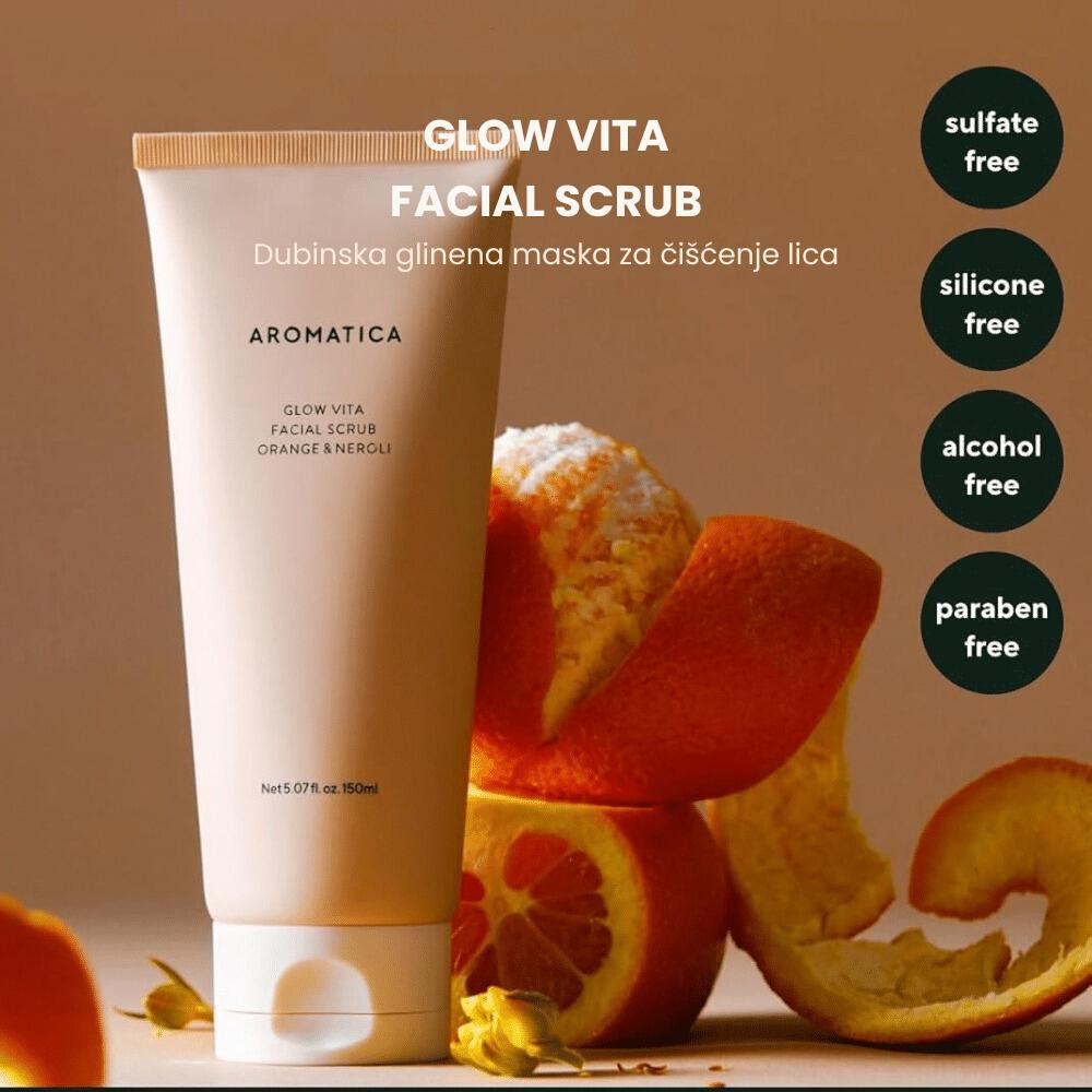 Glow Vita Facial Scrub Orange & Neroli 150ml