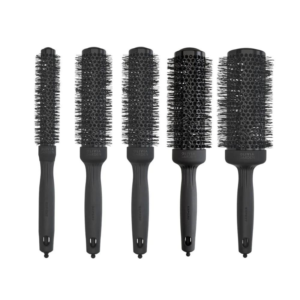 Olivia Garden Expert Blowout Shine Wavy Bristles Black Label Brush