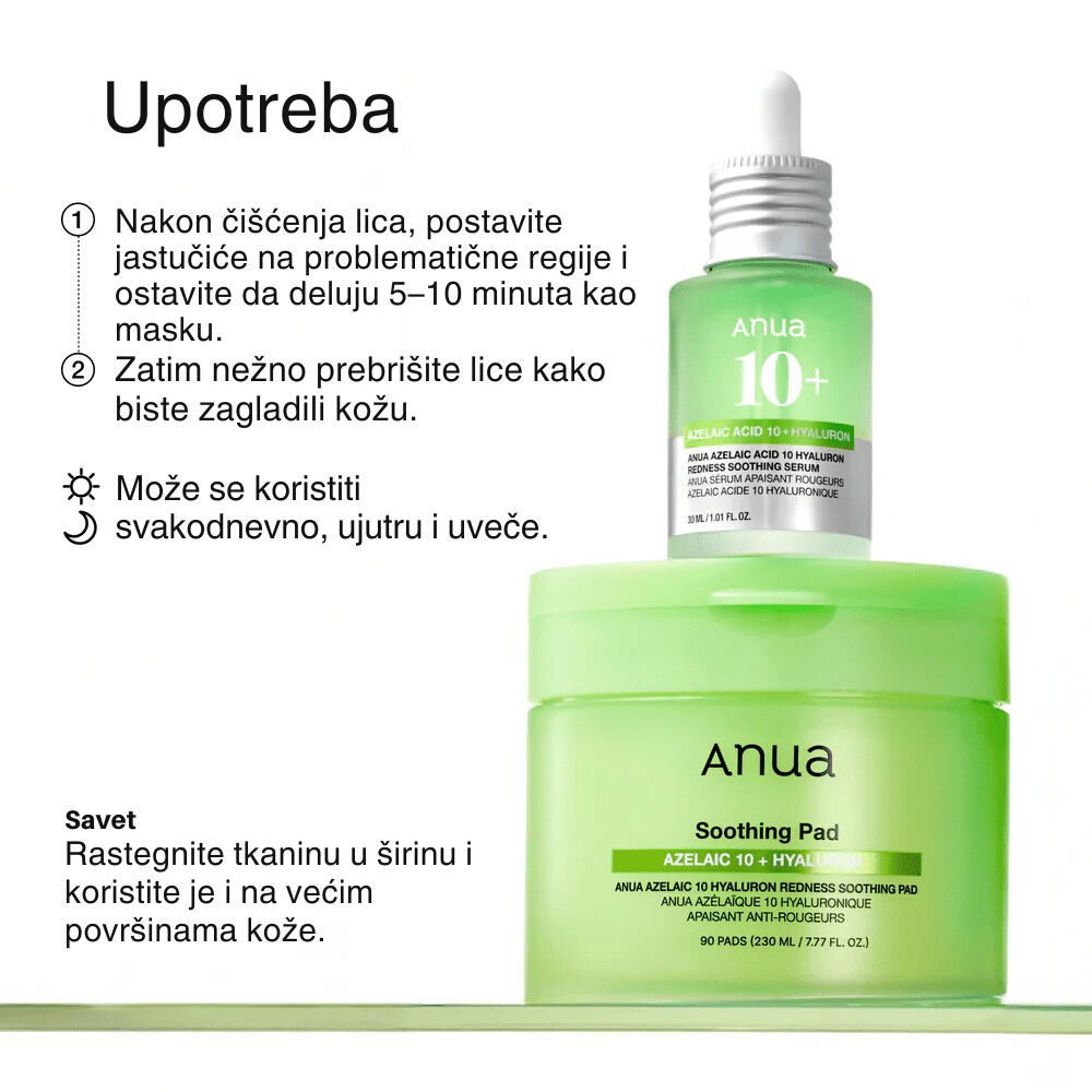 Azelaicacid 10 Hyaluron Redness Soothing Pad 230ml 90ea