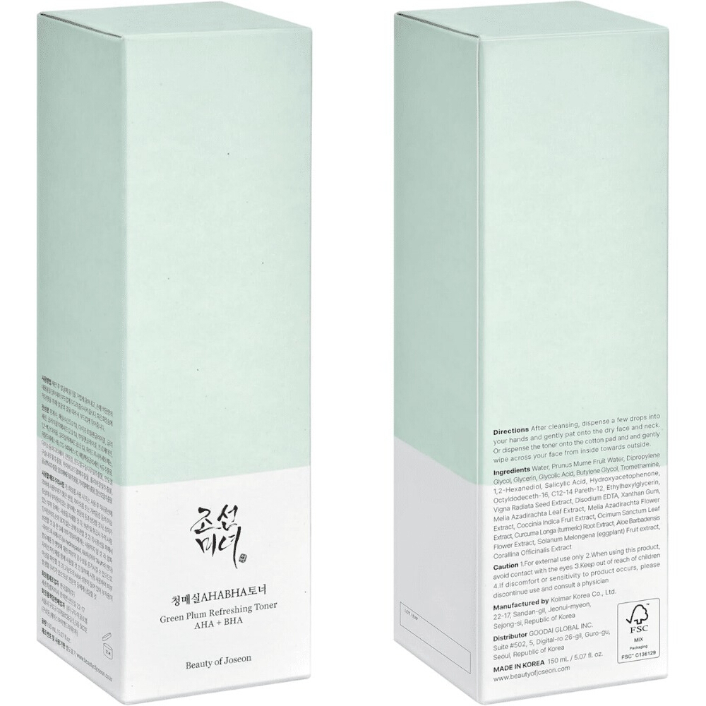 Green plum refreshing toner : AHA + BHA (150ml)